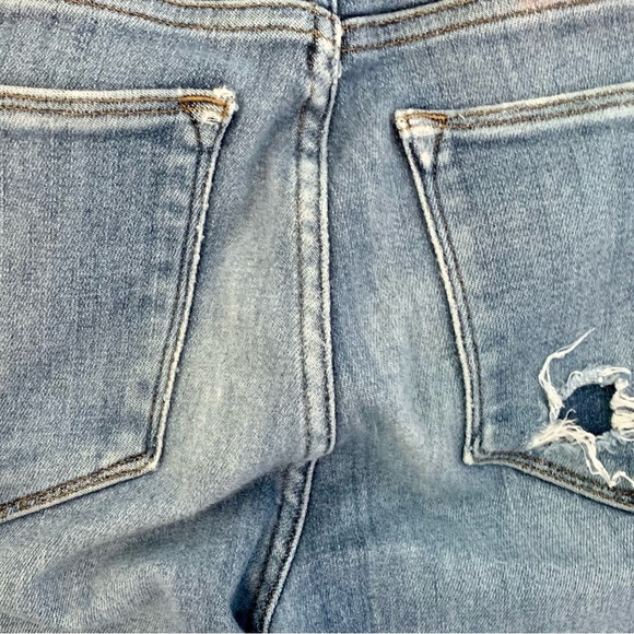 Frame Le High Rise Ripped Skinny Jeans in Saxon, size 26 - Picture 6 of 8